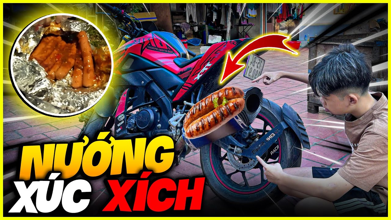 VLOG | Thí Nghiệm '' Nướng Xúc Xích Bằng Pô Xe Máy '' Cay Cấp Độ 7 !!!