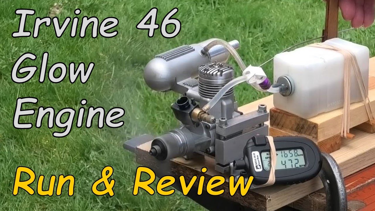 Irvine 46 English ABC Glow Engine - Run & Review - RC aeroplane
