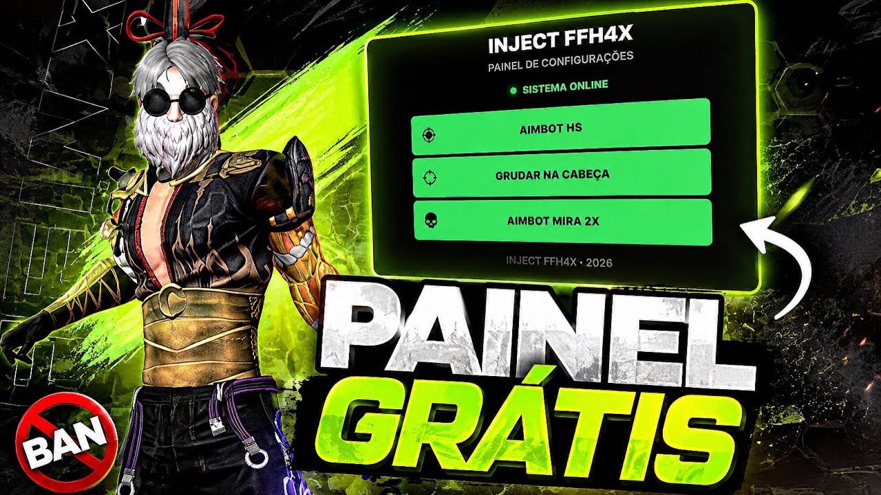 XIT FF 2026 ATUALIZADO 😈 PAINEL GR&Aacute;TIS ANDROID & IPHONE | 100% HS ✅ LINK DIRETO MEDIAFIRE!