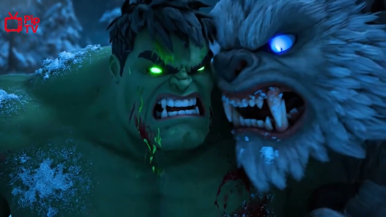 HULK vs WENDIGO | 3D Animation Fight Scene – Monster Showdown in the Snow!