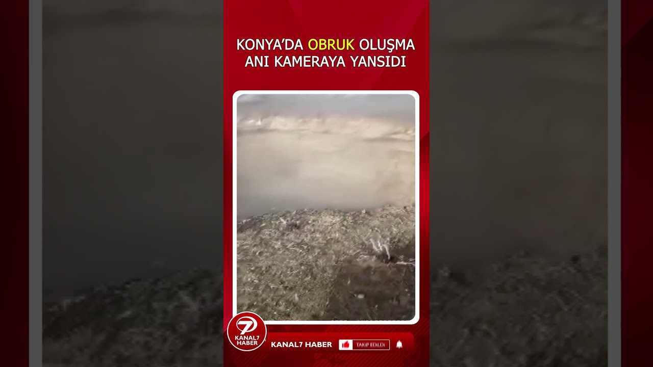 Konya'da Obruk Oluşma Anı Kmaraya Yansıdı  #haber #obruk #shorts