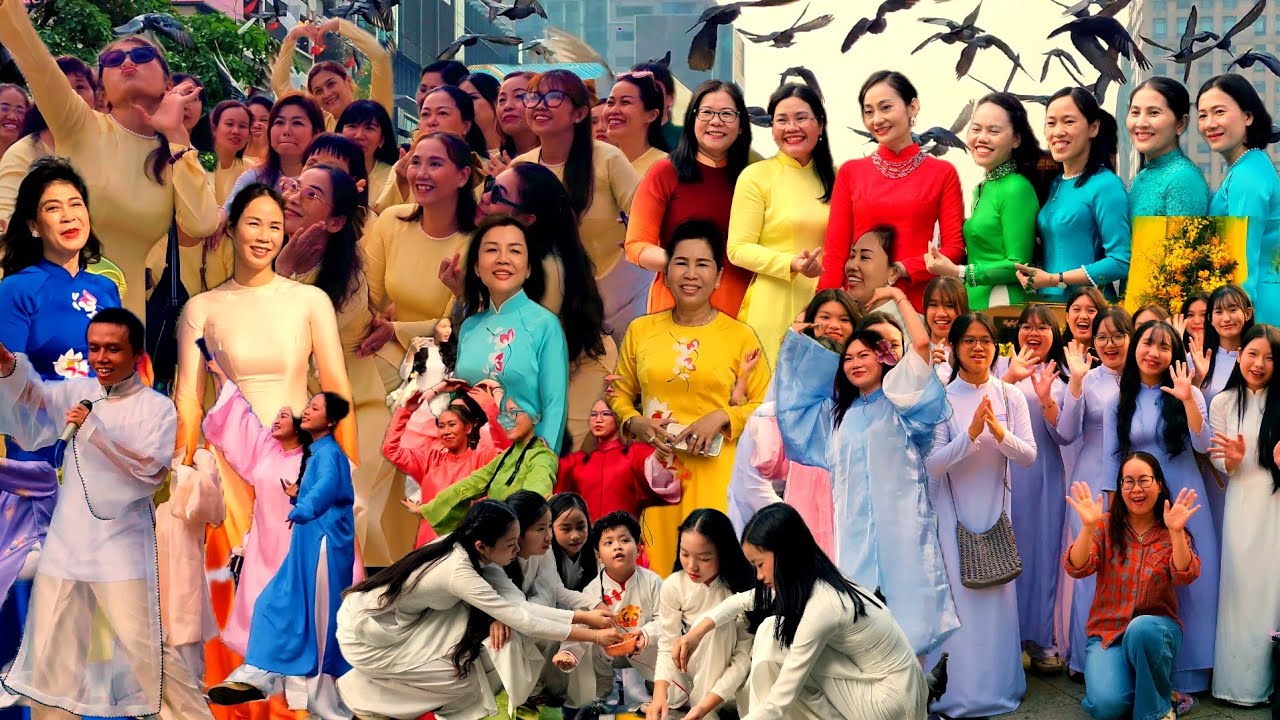 Biển Người Đồng Diễn Áo Dài 8-3 Tại Nguyễn Huệ | Lễ Hội Áo Dài TP.HCM 2026 4K