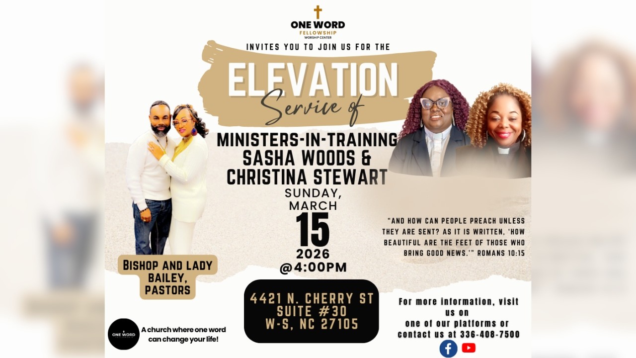 Elevation Service - Ministers-in-training Sasha Woods & Christina Stewart