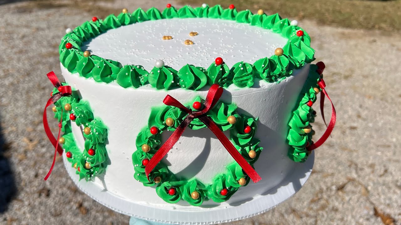 PASTEL NAVIDEÑO DECORACIÓN SENCILLA