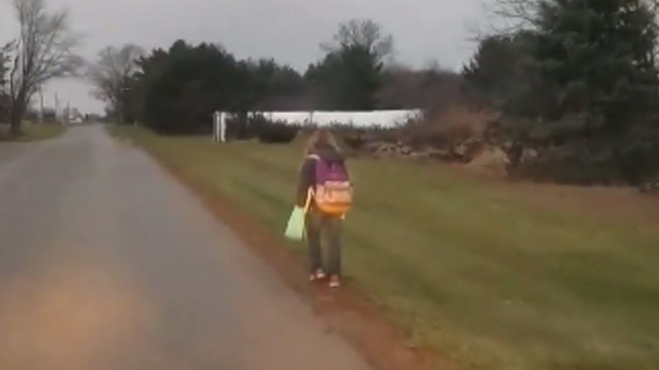 Dad makes daughter walk as punishment for bullying
