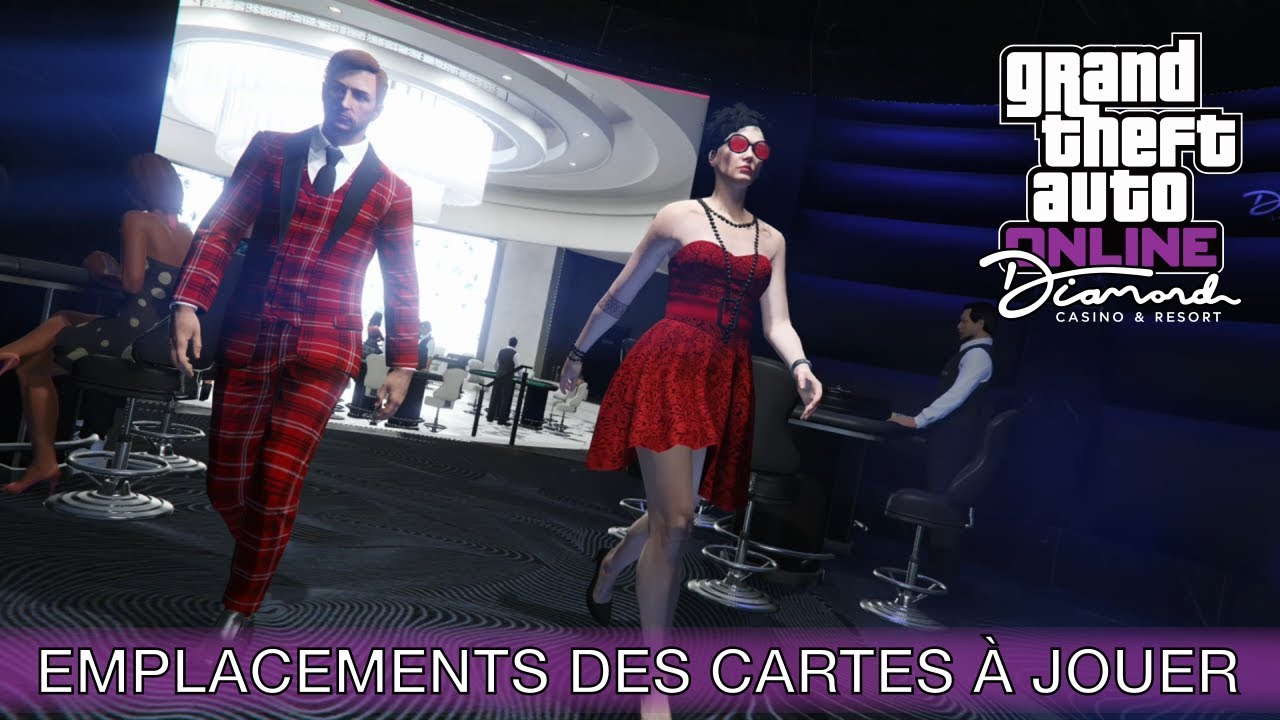 Emplacements des 54 cartes à jouer - GTA Online
