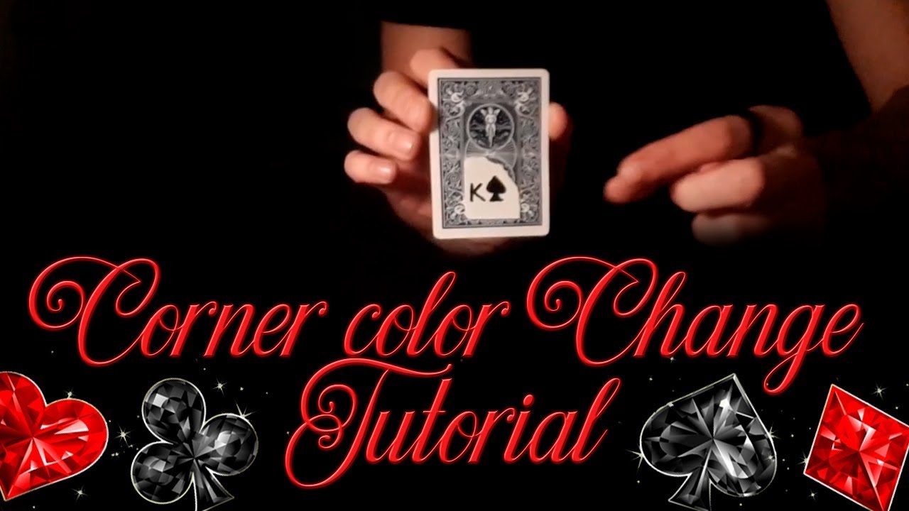 Card corner color change // card trick // tutorial