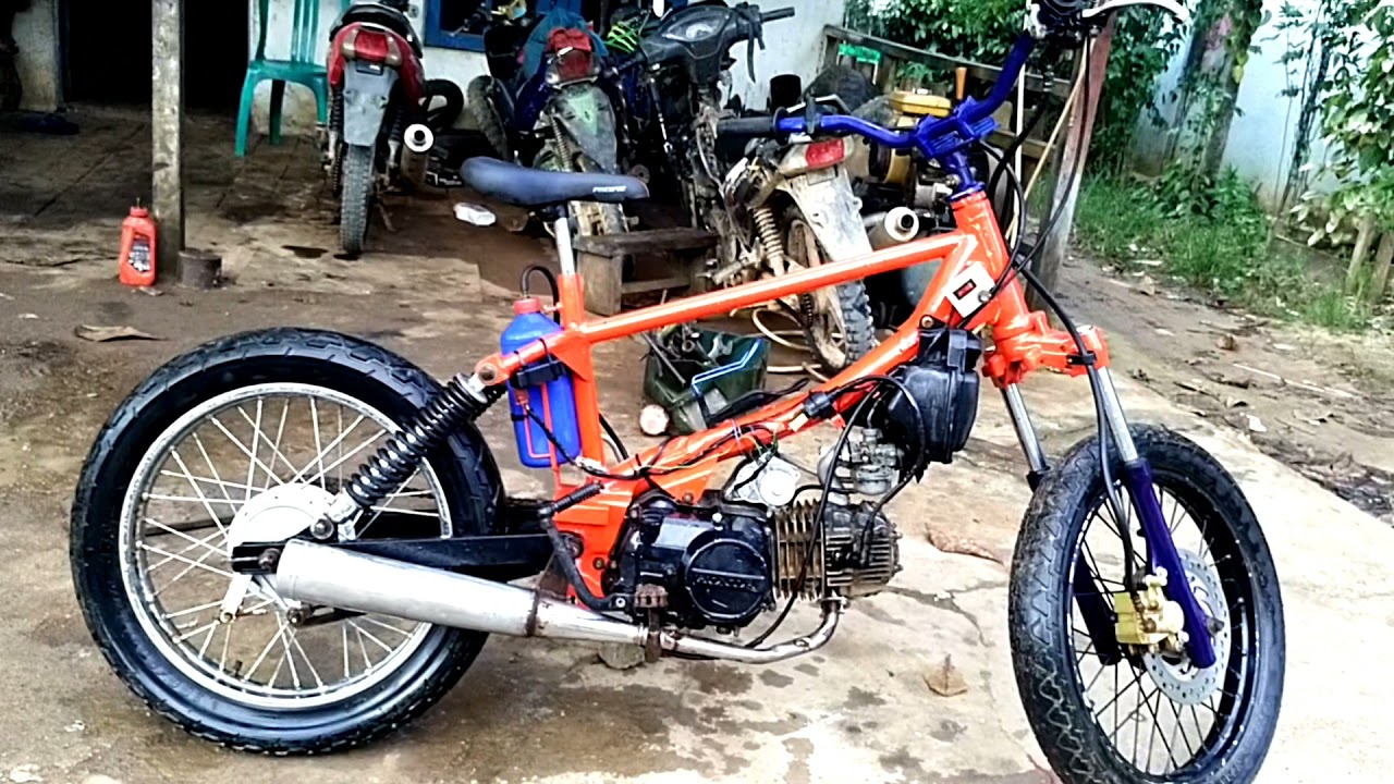 modifikasi motor bmx mesin Supra fit,,,,asal asalan yang penting jadi 😂