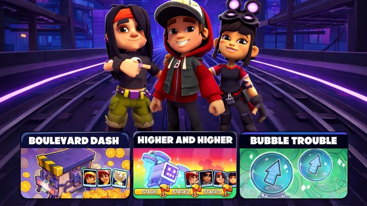 Subway surfers city Gameplay #50 BOULEVARD DASH/HIGHER AND HIGHER/BUBBLE TROUBLE