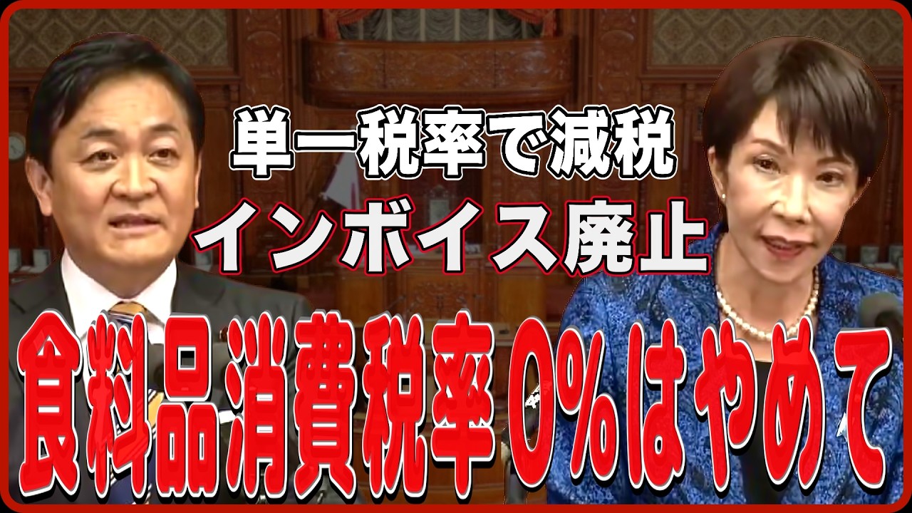 【玉木雄一郎】消費税減税は一律８%でインボイスは廃止！ 【国民民主党】【国会レポート】