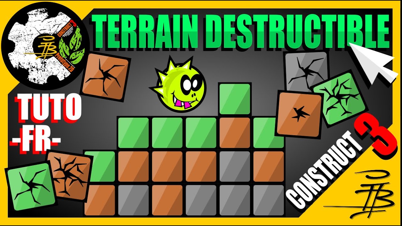 TERRAIN DESTRUCTIBLE - CONSTRUCT 3 - TUTO [FR]
