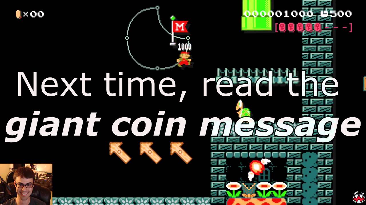 Mario Maker - Blind Kaizo Race #5 (Cool SMB1 Level!)
