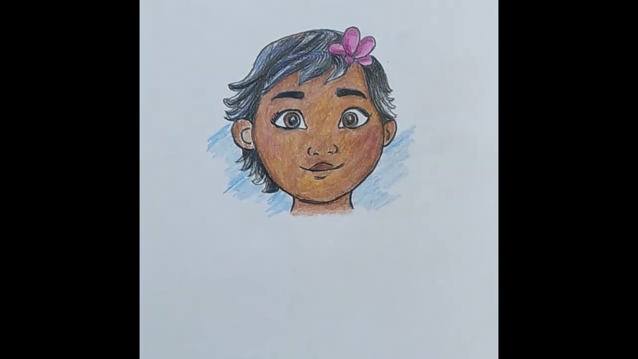 MOANA - HOW TO DRAW MOANA - BABY MOANA - EASY MOANA DRAWING #Shorts #Drawings #youtubeshorts #story