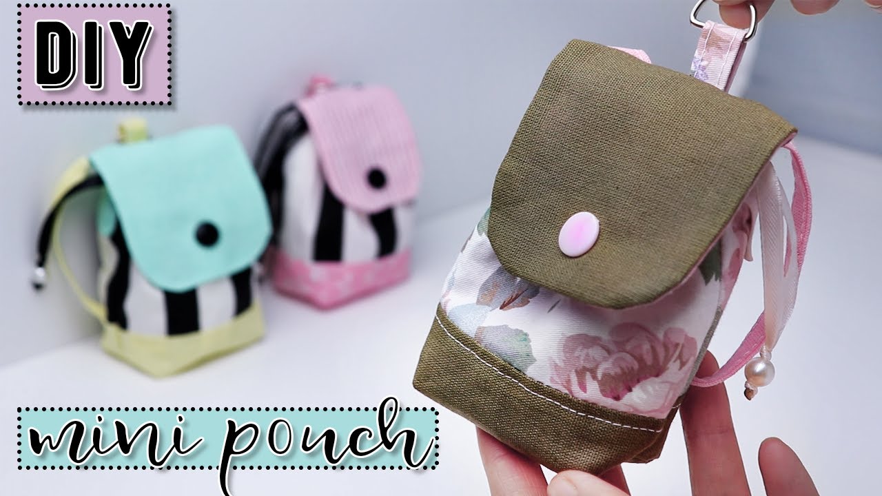 SWEET DIY MINI BACKPACK COINS POUCH TUTORIAL STEP BY STEP #sewinghacks #miniature