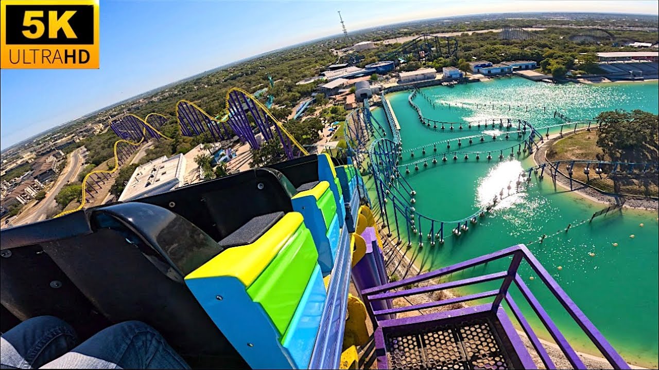 Steel Eel POV 5K Back Row (Highest Quality) SeaWorld San Antonio, Texas
