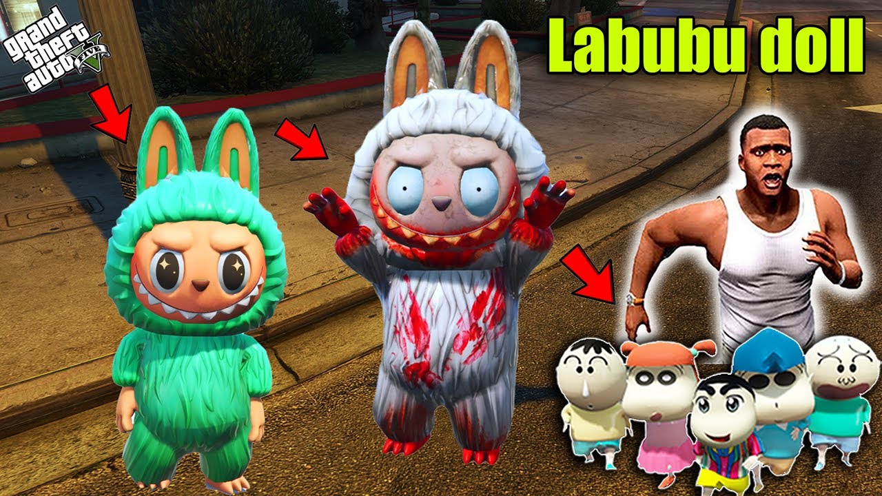 Shinchan Found LABUBU DOLL IN GTA 5 | Shinchan and His Friends Find LABUBU DOLL GTA V