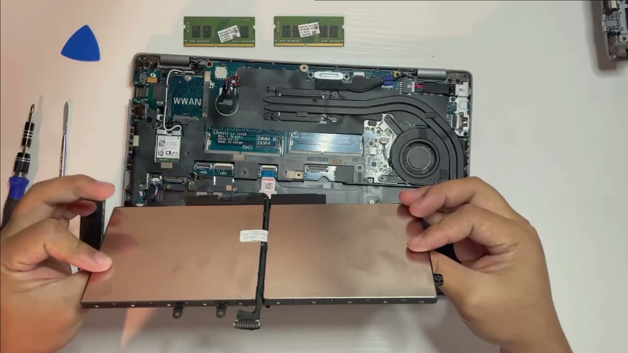 Dell Latitude 5410 parts replacement and basic disassembly.