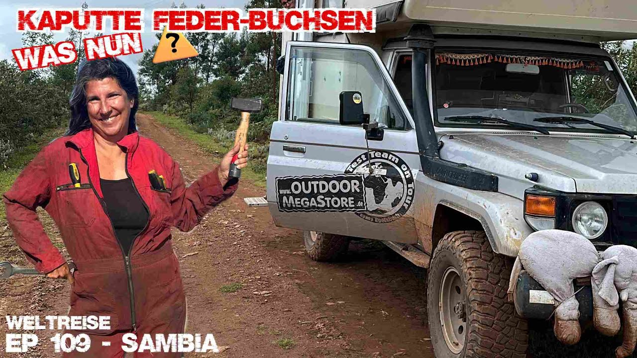 WIE LÖSEN WIR PROBLEME? Einfach machen! Neue Federbuchsen für den Landcruiser J7 | Weltreise EP109