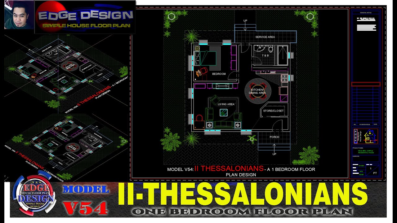 II THESSALONIANS -  A ONE BEDROOM SIMPLE FLOOR PLAN DESIGN
