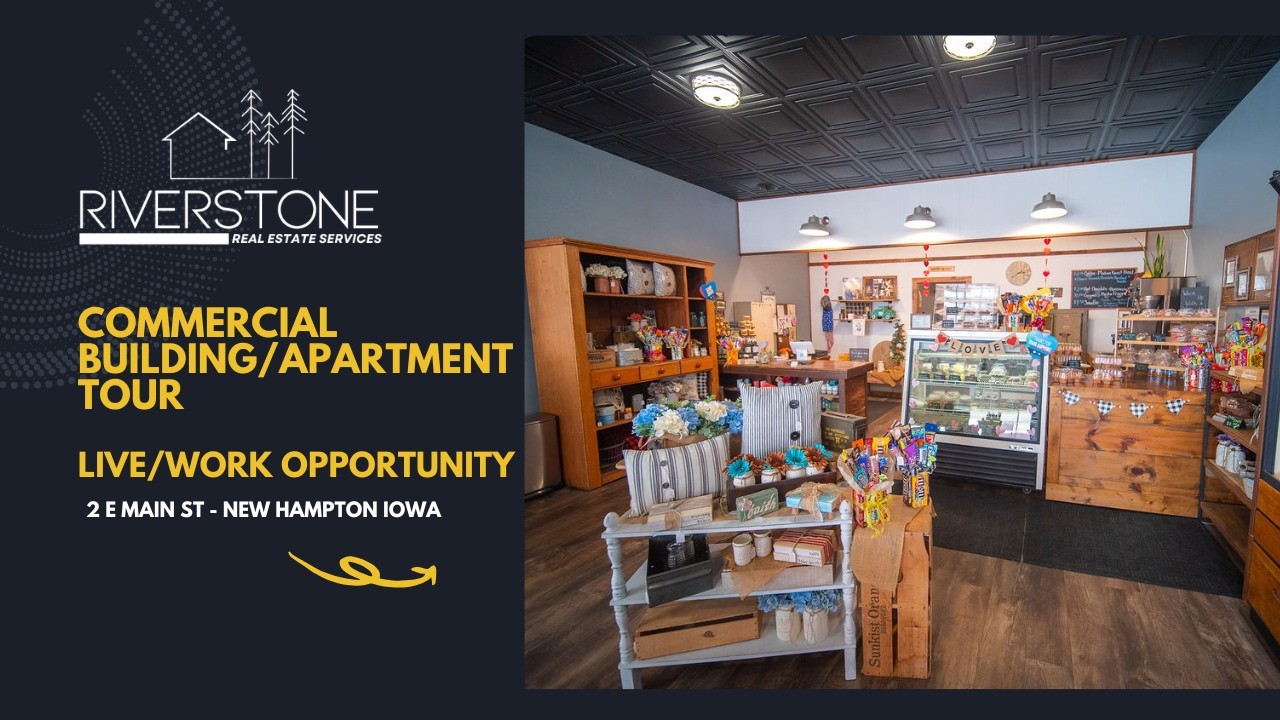 Main St Commercial Building For Sale | Updated Property in New Hampton Iowa | Live/Work Opportunity