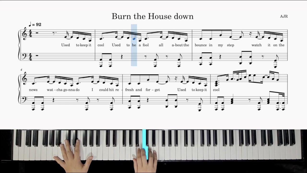 AJR - Burn the house down + 악보