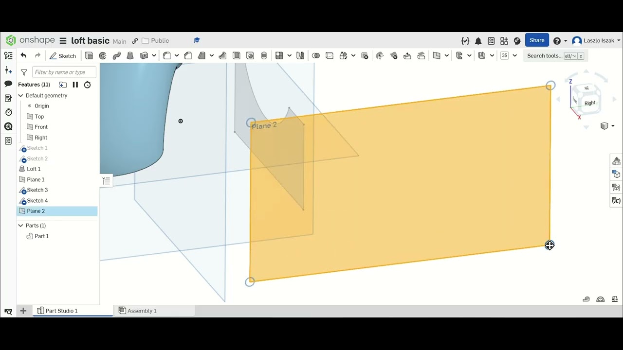Onshape loft basic