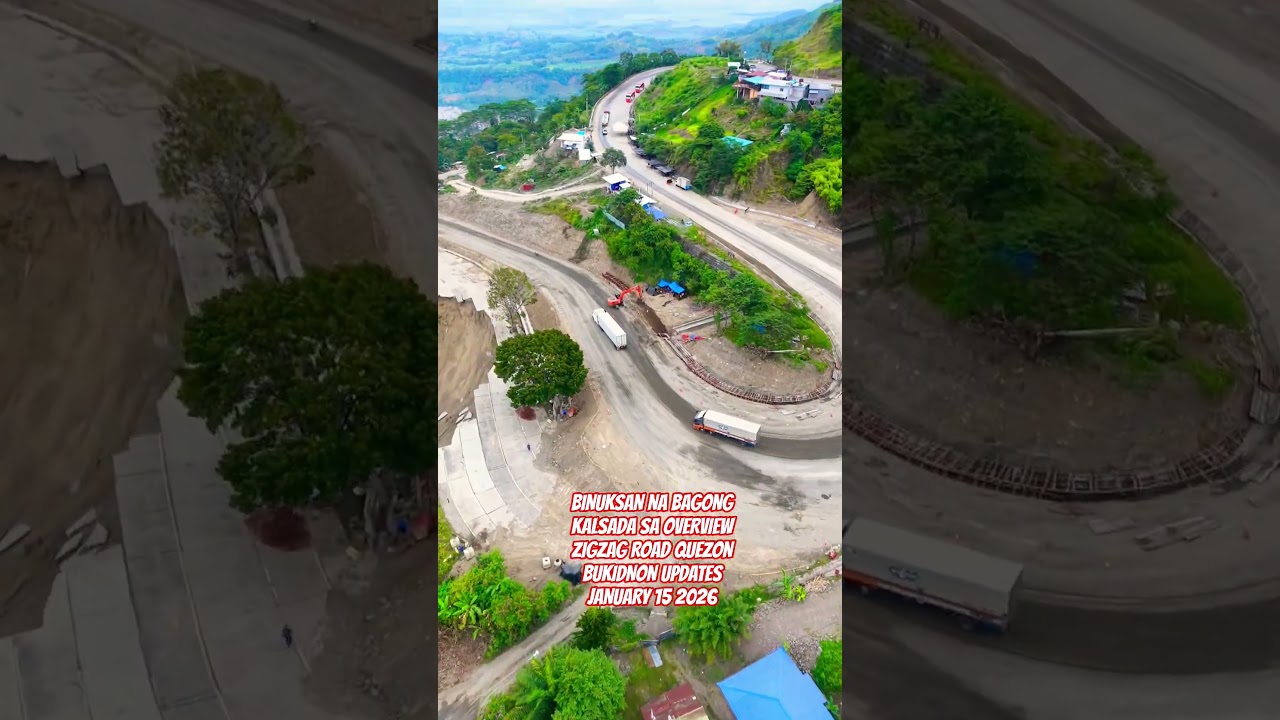 Binuksan Na Bagong Kalsada sa overview Zigzag Road Quezon Bukidnon