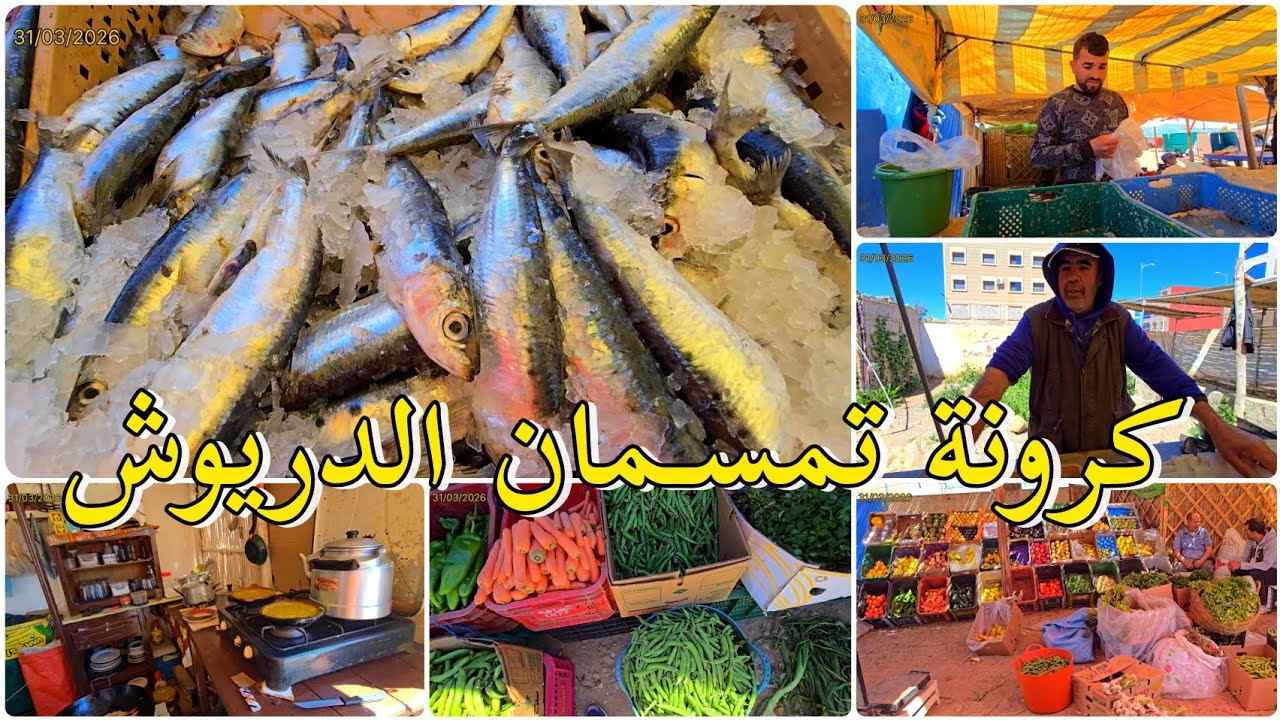 الرواج بكرونة تمسمان إقليم الدريوش وجولة نشوفو اثمنة الحوت والخضر والفواكه 