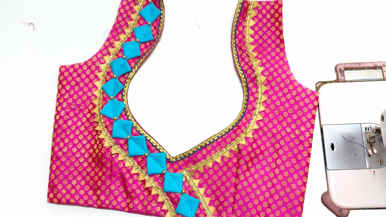 New blouse back neck design cutting and stitching 🥰