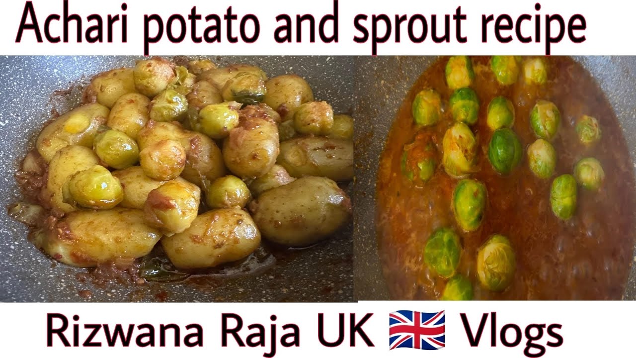 Achari Potato And Sprout Recipe | Chatpate Aloo Aur Sprout Ki Sabzi    Rizwana Raja UK 🇬🇧 Vlogs