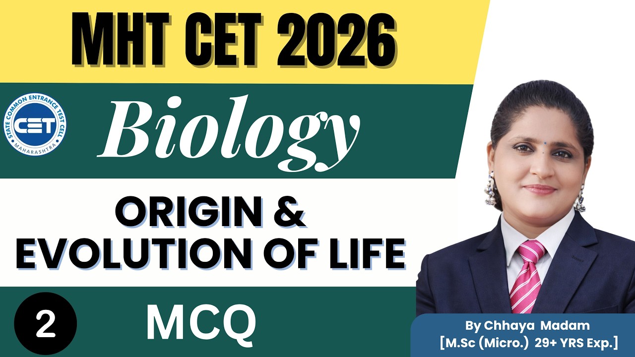 IMP MHT-CET PYQ’S 2026  | Origin & Evolution of Life | Part 2 #mhtcet_pyq #biology  #viral
