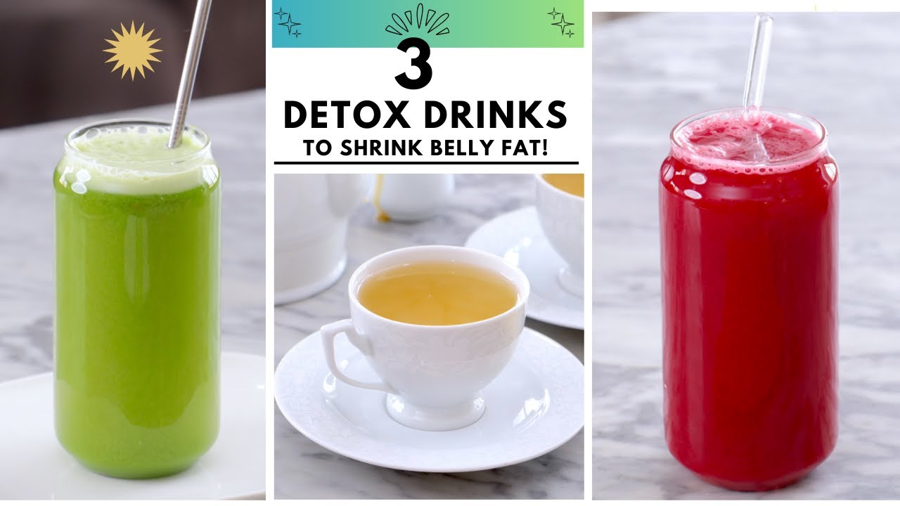 My Top 3 DETOX DRINKS To Get Rid Of Bloating, Lose Belly Fat & Cleanse The System - Zeelicious Foods