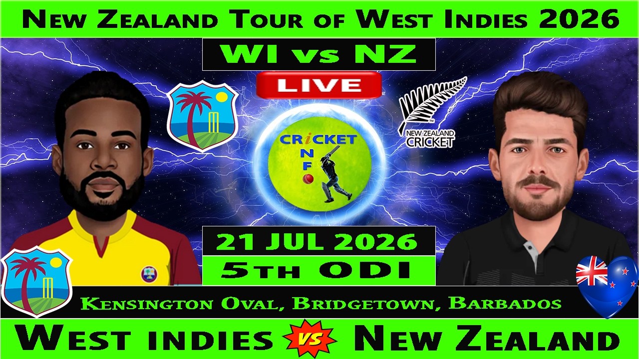 West Indies vs New Zealand | WI vs NZ Live | 5th ODI of New Zealand vs West Indies | NZ vs WI Live