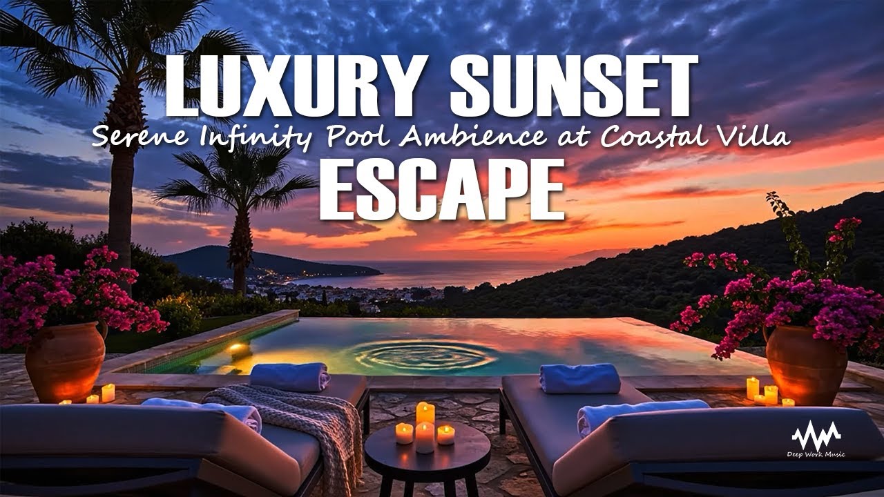 Luxury Sunset Escape | Serene Infinity Pool Ambience at Coastal Villa