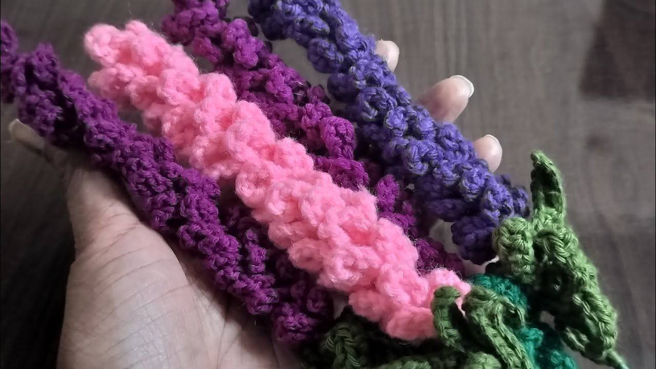 Crochet Lavender flower 🪻(full tutorial)