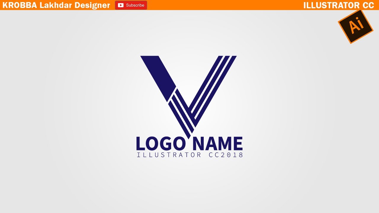 LETTER V LOGO in Adobe Illustrator CC  #27