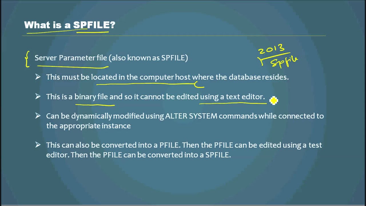 What is a SPFILE? - Database Tutorial 32