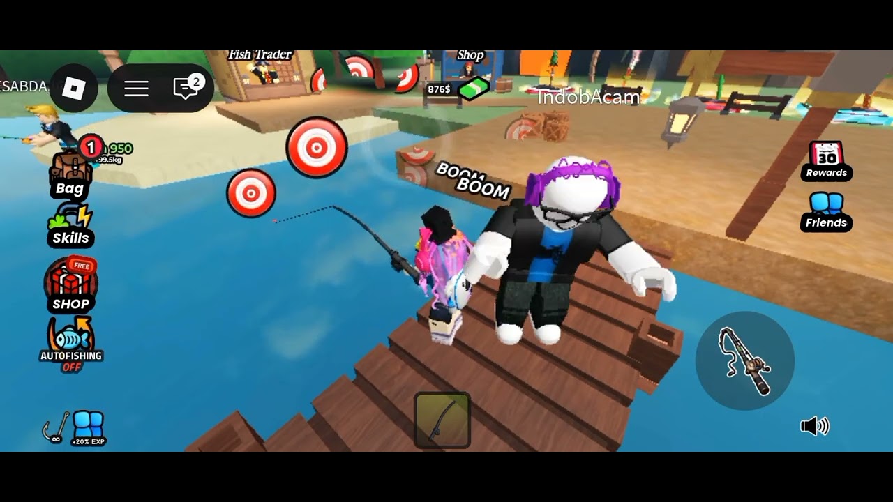 Kita bakal main mancing ikan sama teman ku