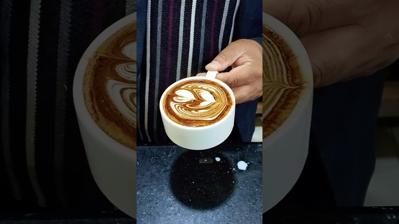 how to make tulip design latte art practice daily basis 