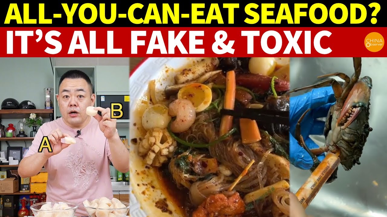 All-You-Can-Eat Seafood? It&rsquo;s All Fake & Toxic: Dyed Sea Cucumbers, Fake Shrimp, and Imitation Crab