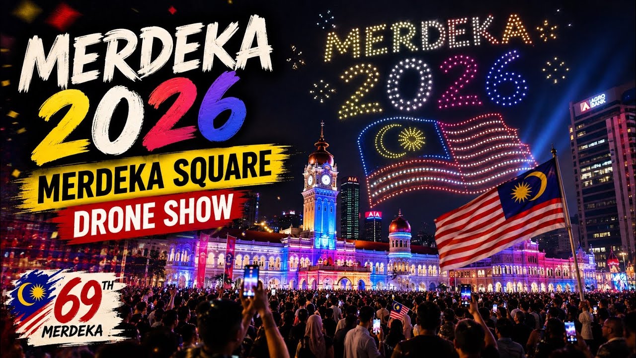 Merdeka 2026 🇲🇾 Spectacular Drone Show at Merdeka Square Kuala Lumpur | 69th National Day