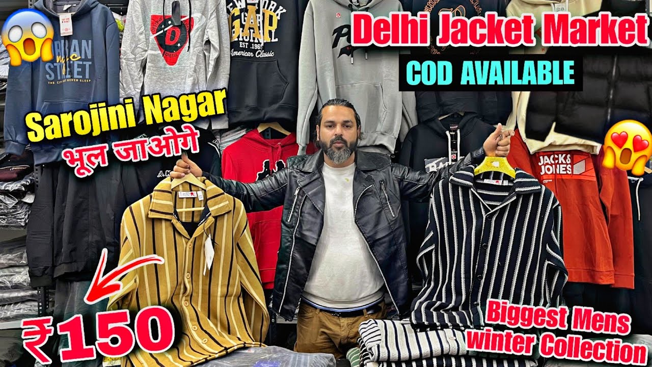 Sarojini nagar latest mens collection in delhi tank road😱🔥 mens winter collection in delhi market 