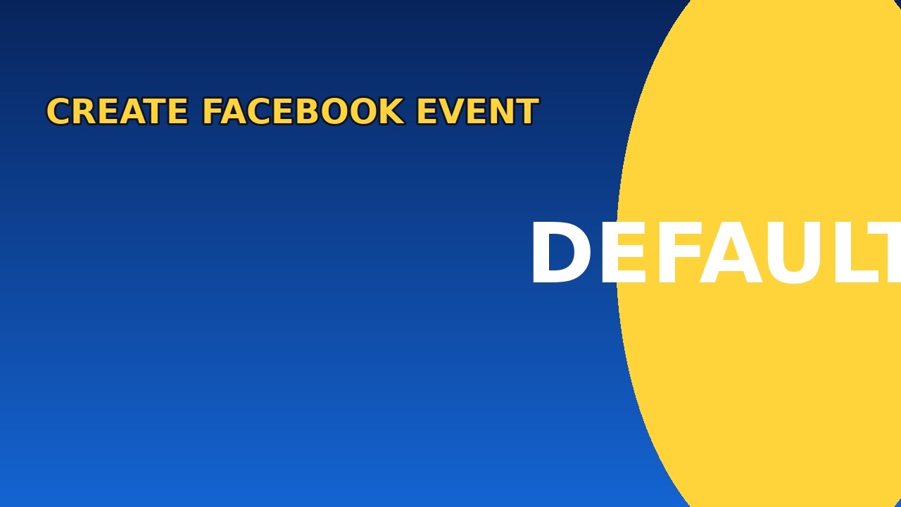 How to create a facebook event