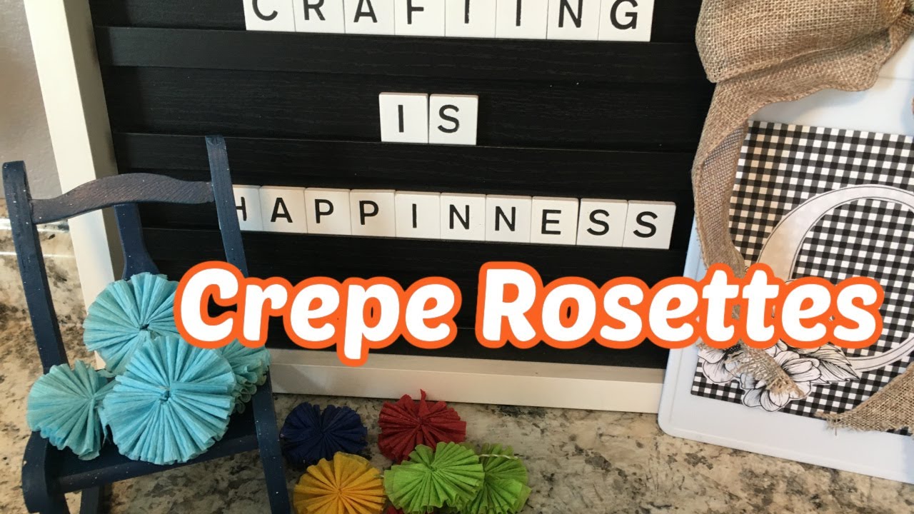 DIY Crepe Paper Rosettes Using Needle and Thread
