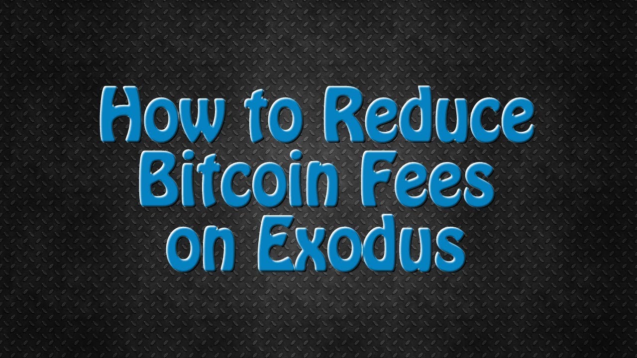How to Reduce Bitcoin Transaction Fees on Exodus using Blockchain.info