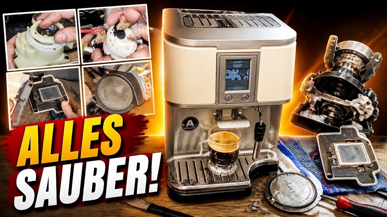 Krups EA8441 Öffnen reinigen kaffeeauslauf Mahlwerk Flowmeter Display