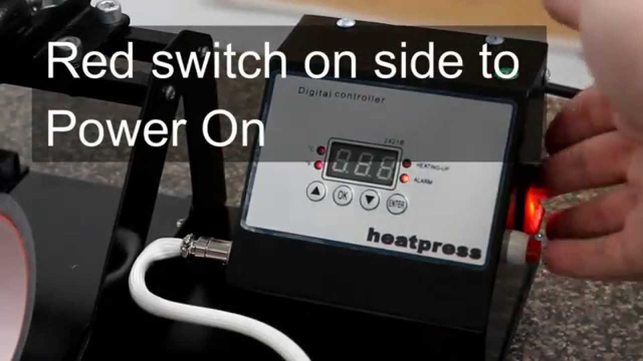 Setting up mug heat press for mug printing