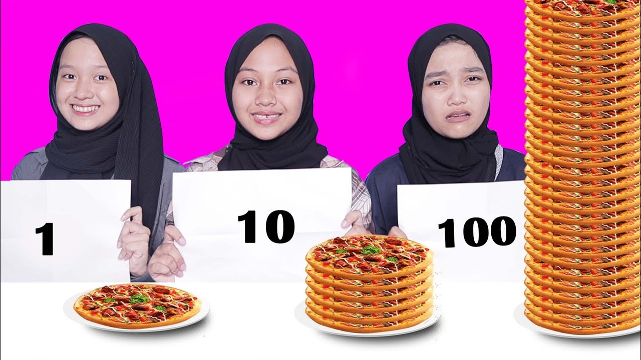 TANTANGAN MAKANAN 1 VS 100 VS 10 |Desma And Bestie