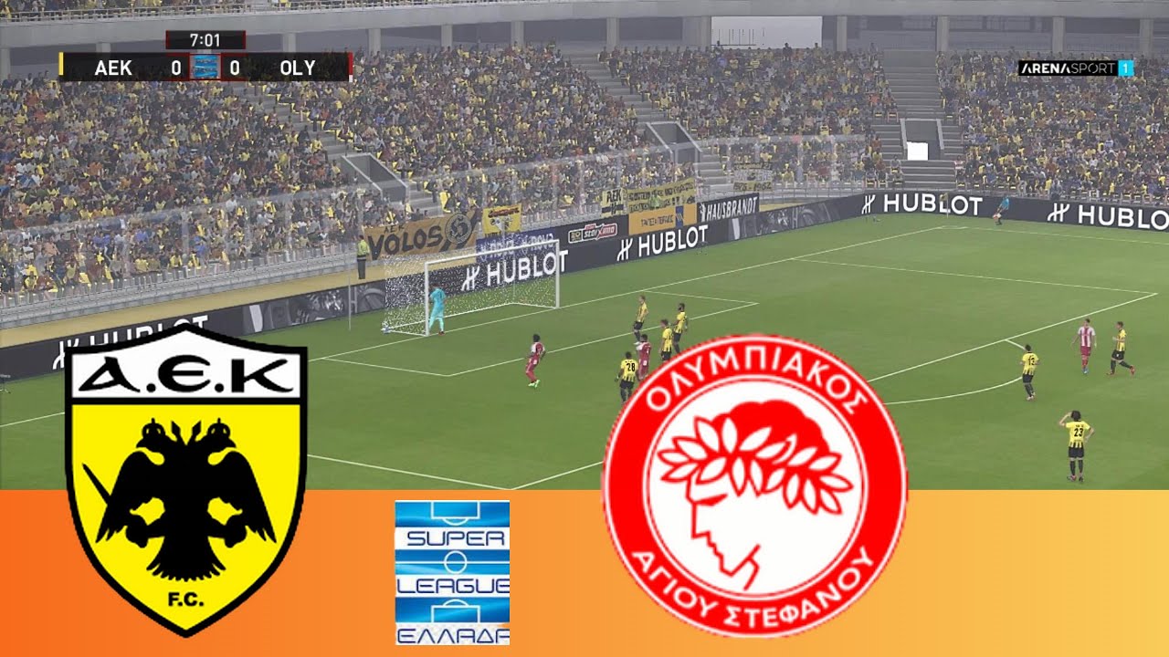 ΑΕΚ vs Ολυμπιακός | LIVE | Super League | PES 2021