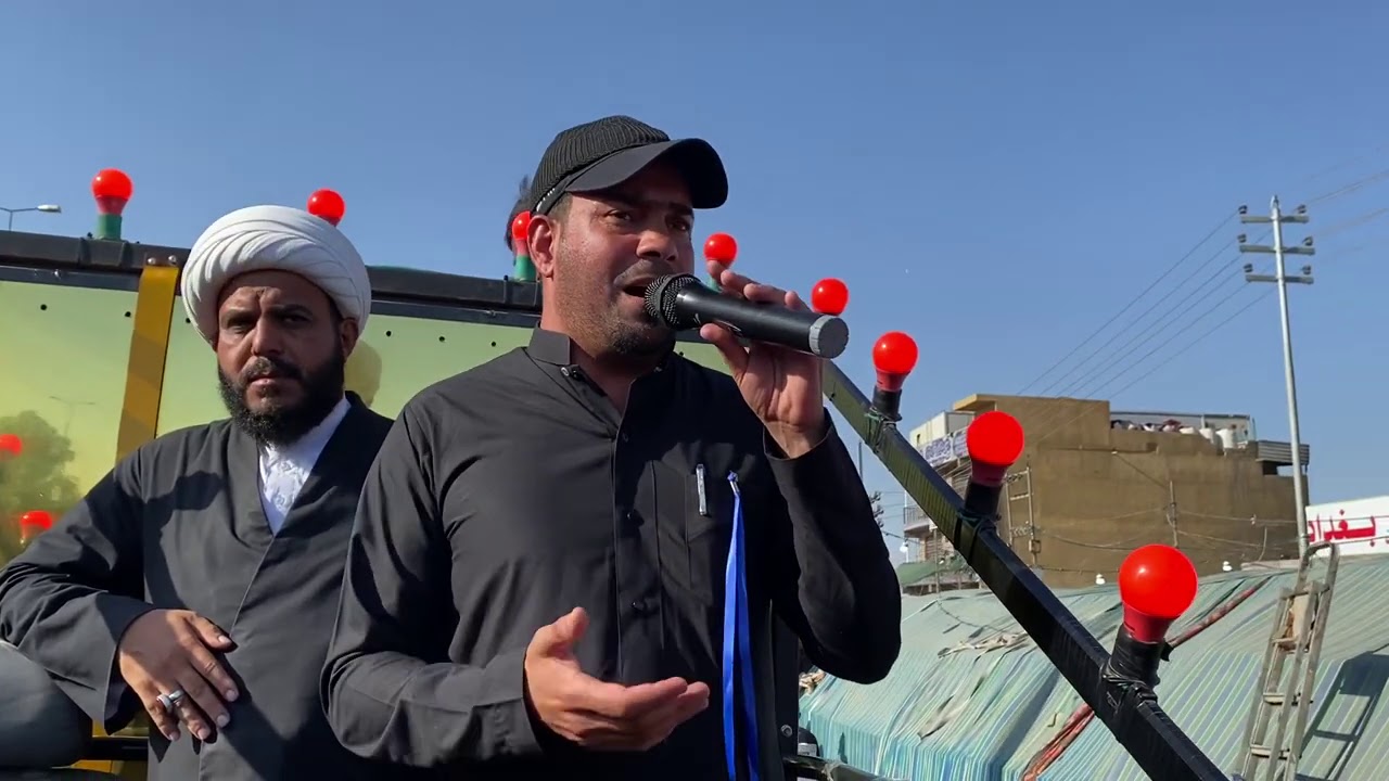 نعي حزين حيدر البطاط في طريق المشايه موكب شباب علي السجاد (ع) بغداد اهالي المعامل